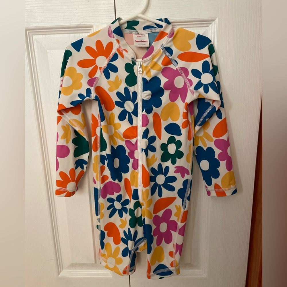 Floral Baby Onesie swimsuit 3T
